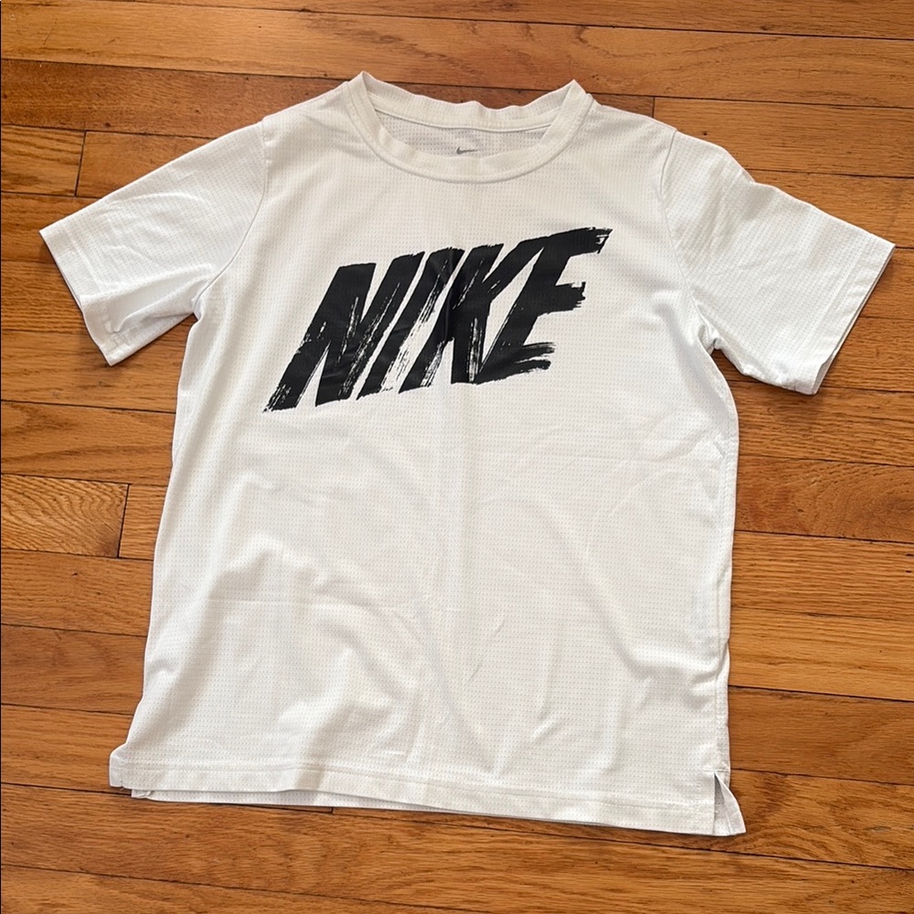 Nike White Tee with Black Logo